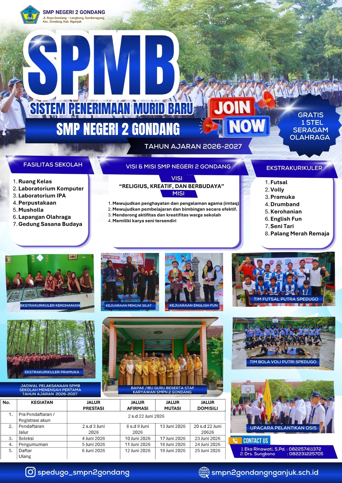 SPMB SMP Negeri 2 Gondang Tahun Pelajaran 2026/2027 SPMB SMP Negeri 2 Gondang Tahun Pelajaran 2026/2027