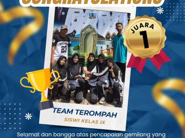 Juara 1 Lomba Trompah tingkap SMP dalam rangka HUT Kab. Nganjuk ke-1089